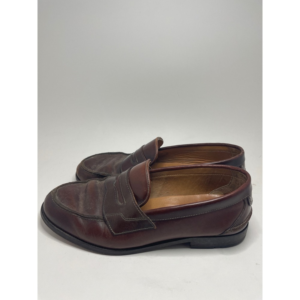 GH Bass Mens Penny Loafers Size 8.5 M Brown Leather Slip On Moc Toe Shoes - Picture 3 of 8